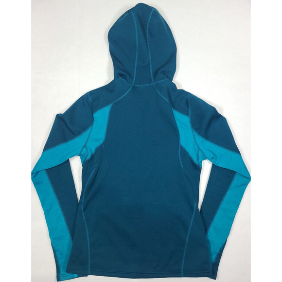Patagonia Full Zip Hoodie Jacket Women's Size Small Blue Pockets Colorblock - Picture 2 of 5